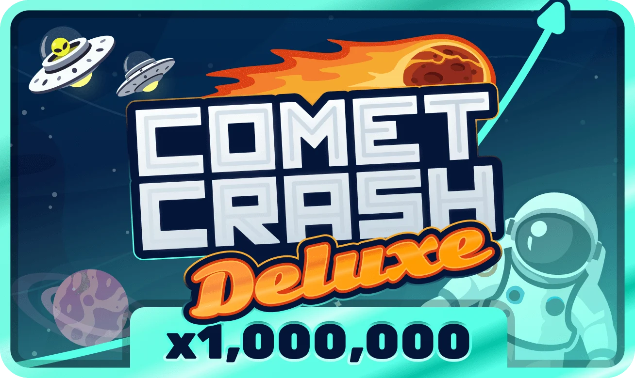 Juego tipo crash con estética espacial y velocidad de apuestas.